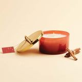 SIMMERED CIDER POURED CANDLE, HAVERST RED 4 WICK