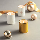 FRASIER FIR GLIDED POURED CANDLE TRIO SET