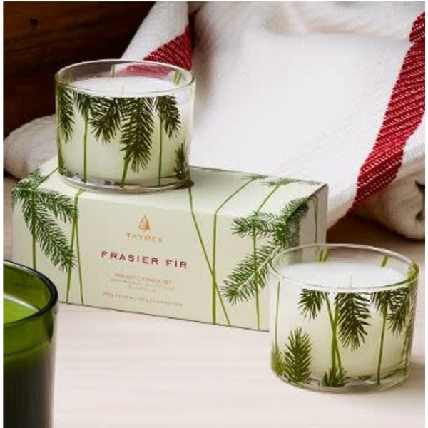FRASIER FIR POURED CANDLE SET PINE NEEDLE